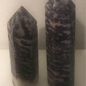 Purple Zebra Jasper Tower Point Crystal Gemstone